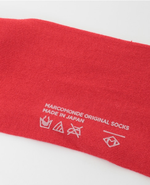 【MARCOMONDE/マルコモンド】basic ribbed cotton short tabi socks 14 詳細画像 レッド 6