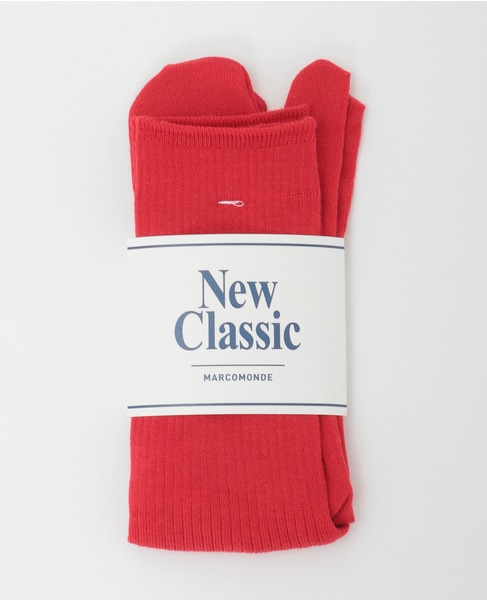 【MARCOMONDE/マルコモンド】basic ribbed cotton short tabi socks 14 詳細画像 レッド 7