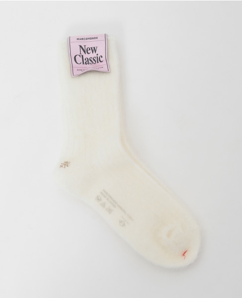 【MARCOMONDE/マルコモンド】mohair socks for women（一部別注カラー） 詳細画像 ホワイト 1