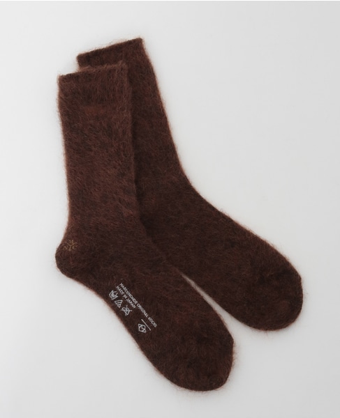 【MARCOMONDE/マルコモンド】mohair socks for women（一部別注カラー） 詳細画像 ダークブラウン 2