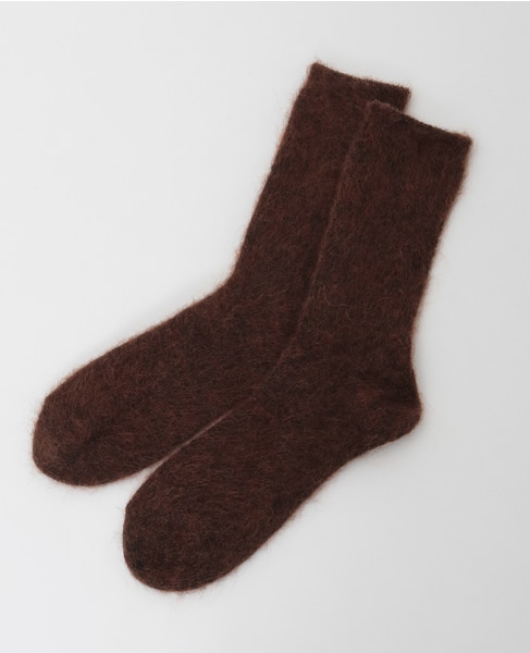 【MARCOMONDE/マルコモンド】mohair socks for women（一部別注カラー） 詳細画像 ダークブラウン 3