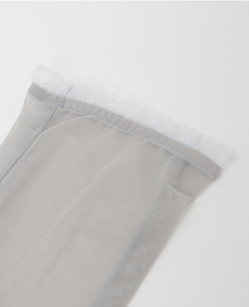 【SIMONE WILD/ シモーネワイルド 】MESH FRILL ANKLE SOCKS 詳細画像 ライトグレー 2