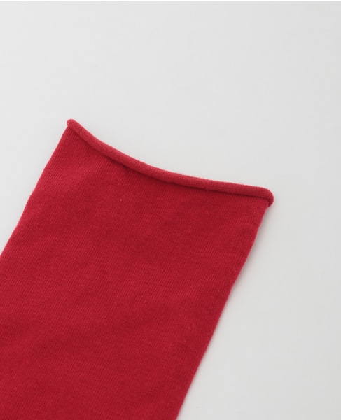 【BLEUFORET/ブルーフォレ】SOLID COLORS VELVET COTTON SOCKS 詳細画像 レッド 4