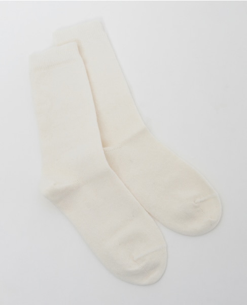 【BLEUFORET/ブルーフォレ】SOLID COLORS CASHMERE SOCKS 詳細画像 アイボリー 2