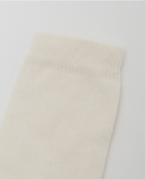 【BLEUFORET/ブルーフォレ】SOLID COLORS CASHMERE SOCKS 詳細画像 アイボリー 4