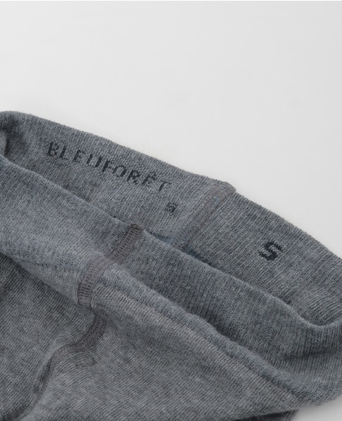 【BLEUFORET/ブルーフォレ】VELVET COMBED COTTON TIGHTS 詳細画像 ライトグレー 3