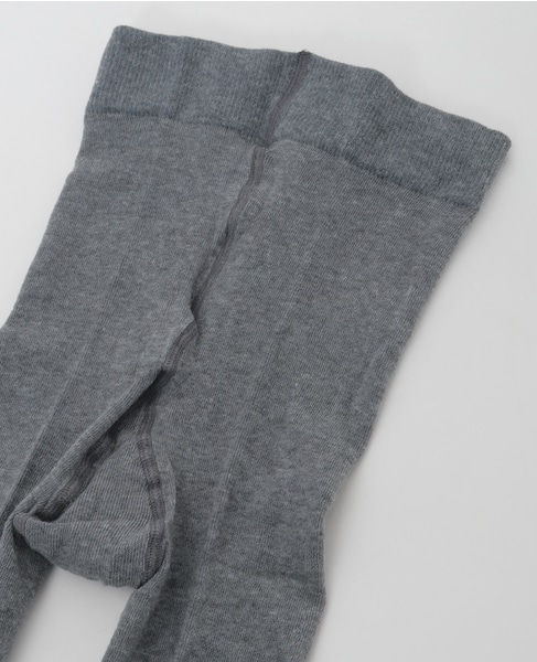 【BLEUFORET/ブルーフォレ】VELVET COMBED COTTON TIGHTS 詳細画像 ライトグレー 4