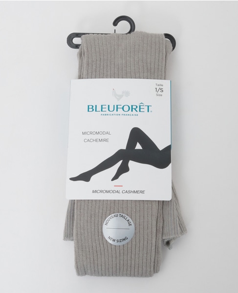 【BLEUFORET/ブルーフォレ】 RIBBED MODAL CASHMERE TIGHTS 詳細画像 グレージュ 1