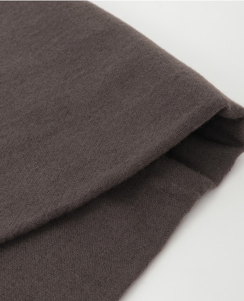 【ASAUCE MELER /アソースメレ】 ファインラムエアリーソリッドウールストール 詳細画像 ブラウン 3