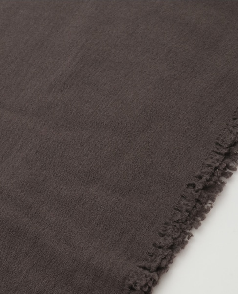 【ASAUCE MELER /アソースメレ】 ファインラムエアリーソリッドウールストール 詳細画像 ブラウン 4