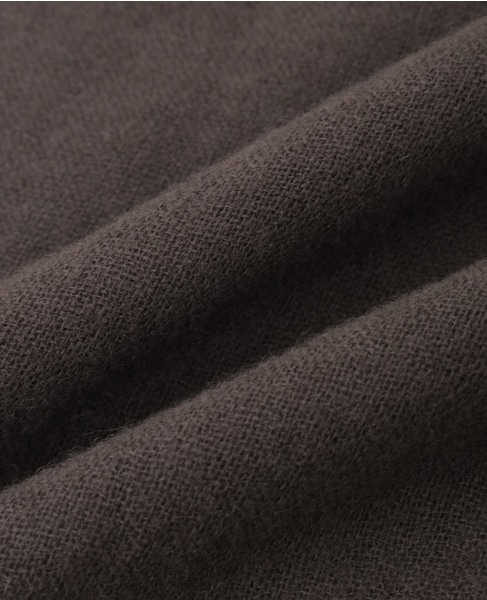 【ASAUCE MELER /アソースメレ】 ファインラムエアリーソリッドウールストール 詳細画像 ブラウン 6