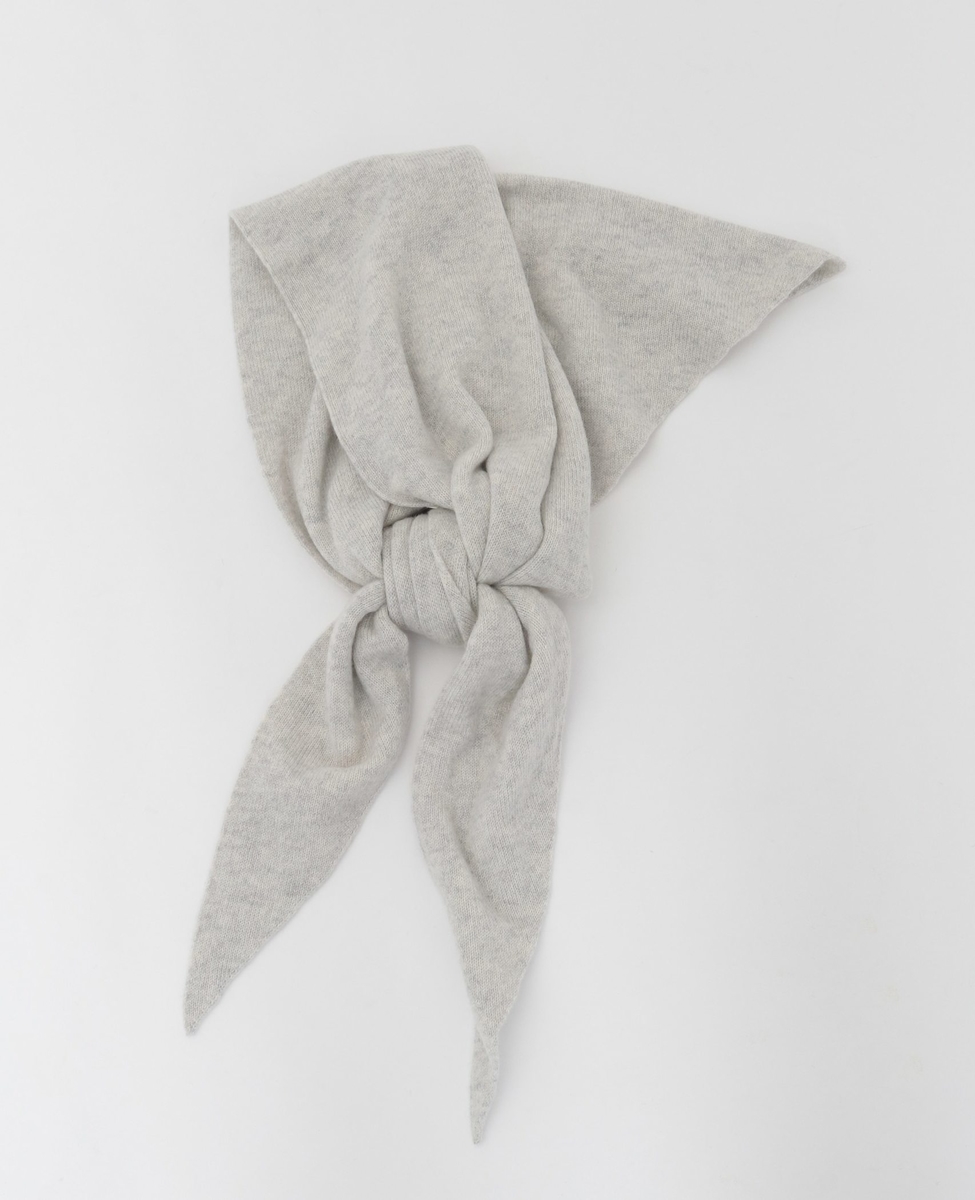 ASAUCE MELER アソースメレ　ショール　グレー　カシミア100% ASAUCE MELER - ASAUCE MELER アソースメレ マフラー - グレー