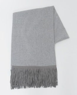 【ASAUCE MELER /アソースメレ】 カシミヤスエードフリンジストール