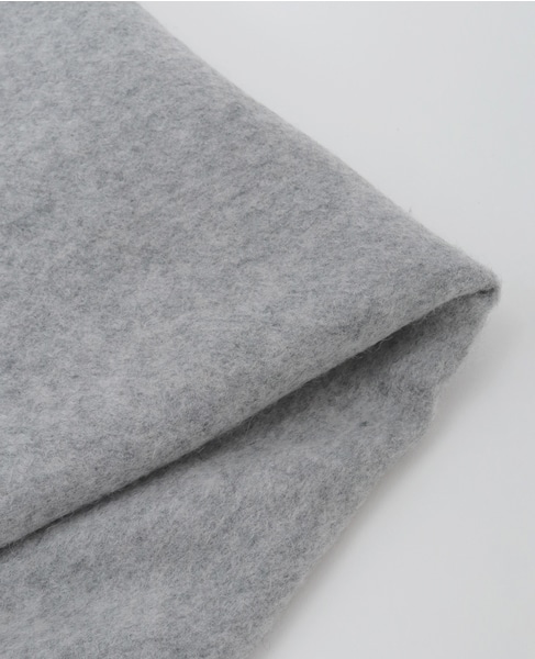 【ASAUCE MELER /アソースメレ】 カシミヤスエードフリンジストール 詳細画像 グレー 3