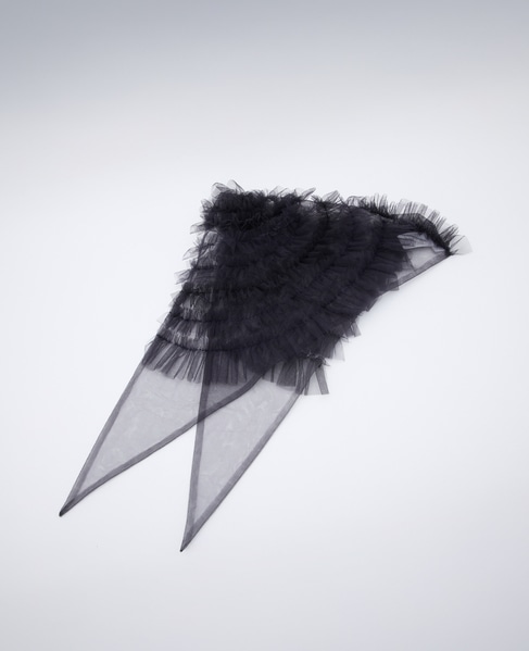 《別注》【MARGE /マージ 】Tulle frill scarf EX NAVY 詳細画像 ネイビー 1