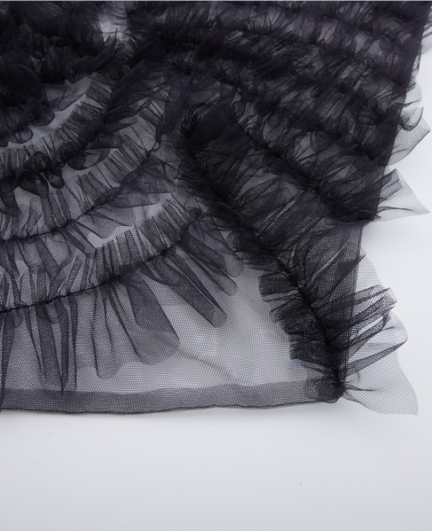 《別注》【MARGE /マージ 】Tulle frill scarf EX NAVY 詳細画像 ネイビー 2