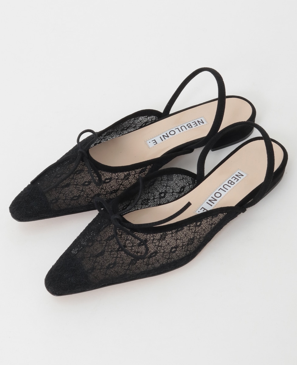 美品　NEBULONI E.　ネブローニ　ピンク　バックルパンプス NEBULONI E.(ネブローニ)のバックルモチーフミュール通販