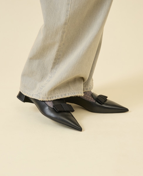 【PROSPERINE/プロスペリーニ】リボンパンプス 詳細画像 ブラック 7