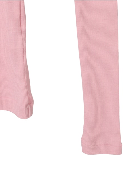 【AURALEE/オーラリー】WOOL SILK SOFT RIB L/S TEE 詳細画像 ピンク 4