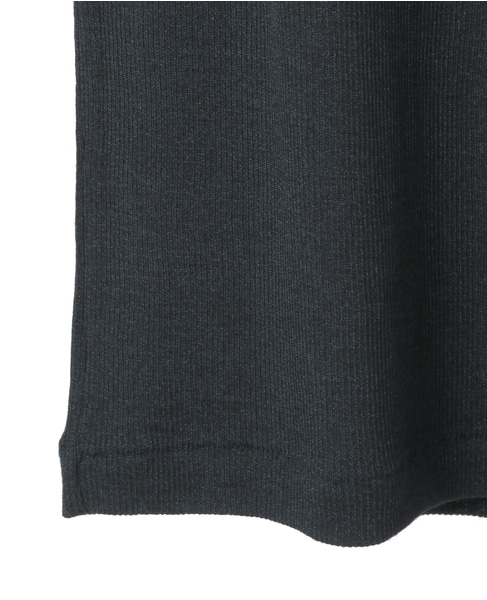 【AURALEE/オーラリー】WOOL SILK SOFT RIB L/S TEE 詳細画像 ブラック 5