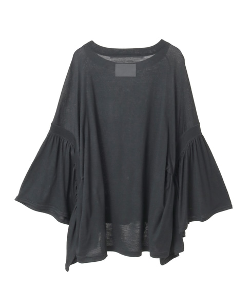 【COGTHEBIGSMOKE/コグザビッグスモーク】 LAURA GATHERED SLV TOP 詳細画像 ブラック 2