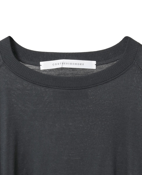 【COGTHEBIGSMOKE/コグザビッグスモーク】 LAURA GATHERED SLV TOP 詳細画像 ブラック 3