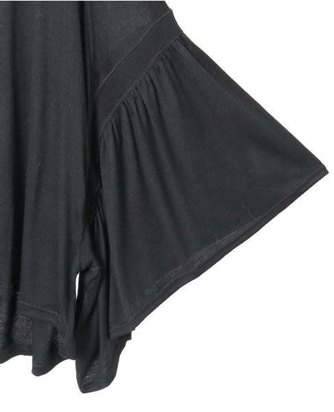 【COGTHEBIGSMOKE/コグザビッグスモーク】 LAURA GATHERED SLV TOP 詳細画像 ブラック 4