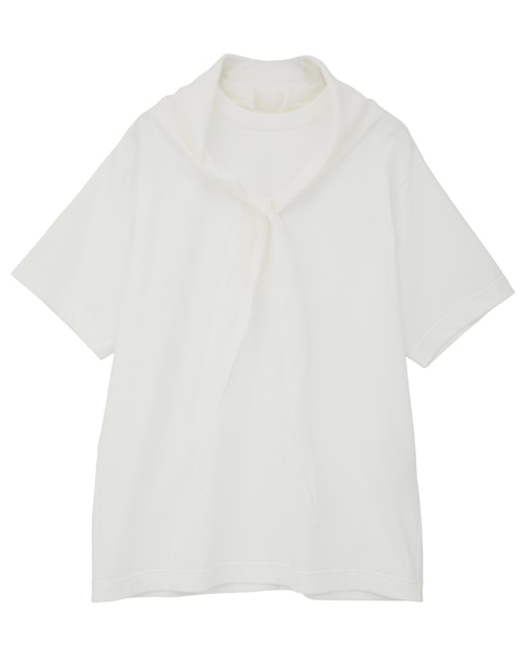 【CARVEN /カルヴェン】JT301-SCARF T-SHIRT 詳細画像 ホワイト 1