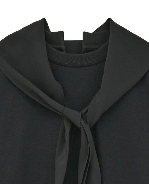 【CARVEN /カルヴェン】JT301-SCARF T-SHIRT 詳細画像 ブラック 3