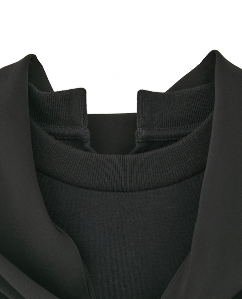 【CARVEN /カルヴェン】JT301-SCARF T-SHIRT 詳細画像 ブラック 6