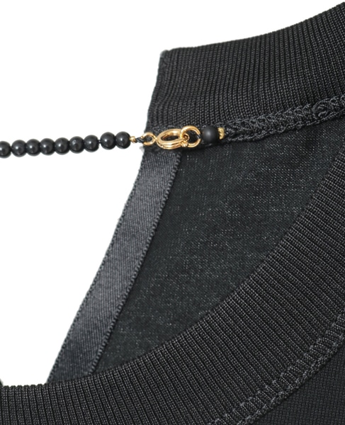 【CARVEN /カルヴェン】JT302-PEARL L. SLEEVE T-SHIRT 詳細画像 ブラック 7