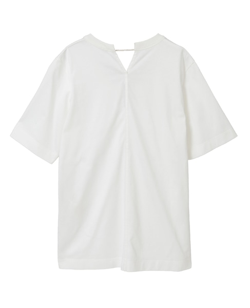 【CARVEN /カルヴェン】JT303-PEARL SCOOP NECK T-SHIRT 詳細画像 アイボリー 2