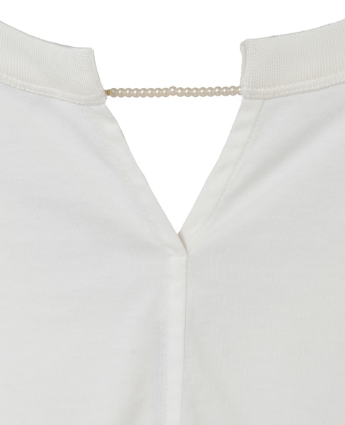 【CARVEN /カルヴェン】JT303-PEARL SCOOP NECK T-SHIRT 詳細画像 アイボリー 4