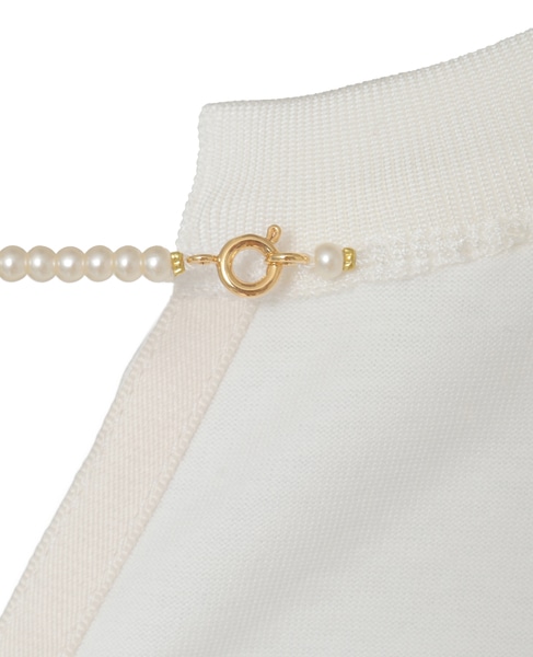【CARVEN /カルヴェン】JT303-PEARL SCOOP NECK T-SHIRT 詳細画像 アイボリー 7