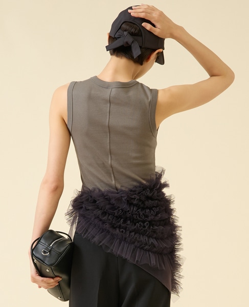 【FLORE FLORE /フローレフローレ】ESME TANK 詳細画像 グレージュ 2