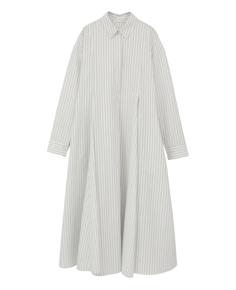 フレアラインシャツワンピース 詳細画像 ストライプ 1