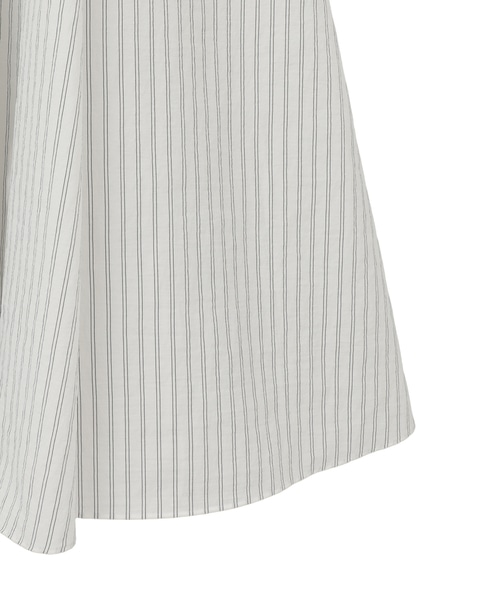 フレアラインシャツワンピース 詳細画像 ストライプ 5