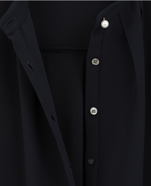 平二重ストレッチコクーンワンピース 詳細画像 ネイビー 7