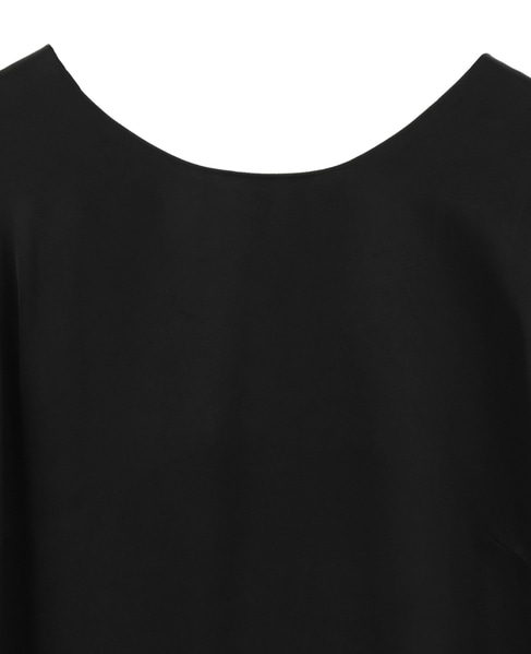 【l’heritage martinique/レリタージュ マルティニーク】ヘヴィーサテンサックドレス 詳細画像 ブラック 3