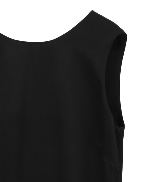 【l’heritage martinique/レリタージュ マルティニーク】ヘヴィーサテンサックドレス 詳細画像 ブラック 4