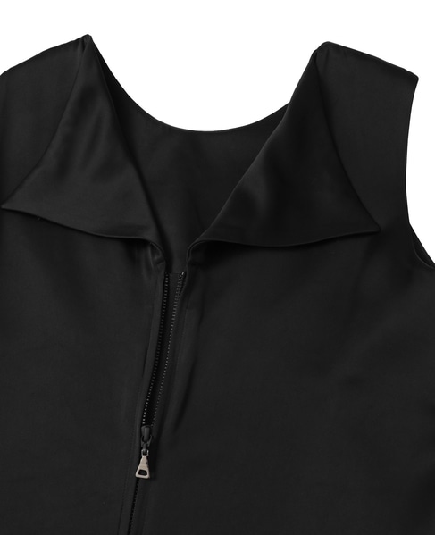 【l’heritage martinique/レリタージュ マルティニーク】ヘヴィーサテンサックドレス 詳細画像 ブラック 7