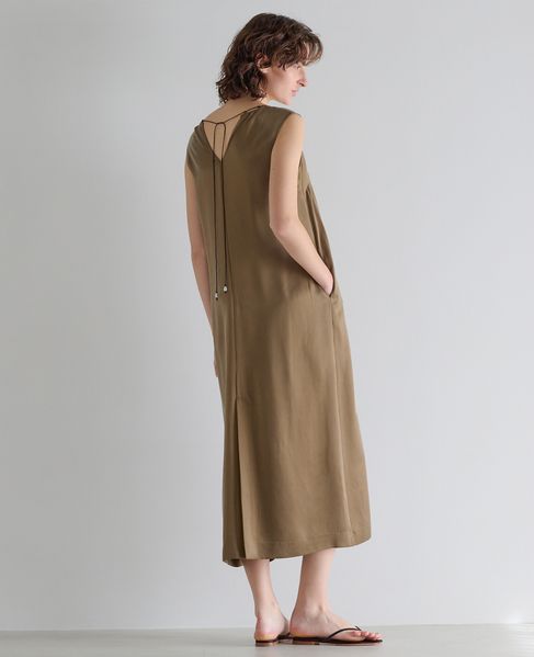 ヴィンテージライクキュプラパールワンピース 詳細画像 キャメル 4