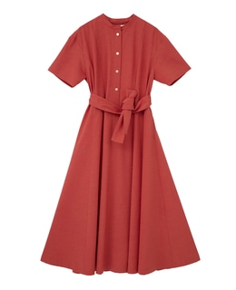 【l’heritage martinique/レリタージュ マルティニーク】リネンコットンストレッチワンピース