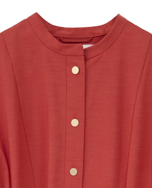 【l’heritage martinique/レリタージュ マルティニーク】リネンコットンストレッチワンピース 詳細画像 オレンジ 3