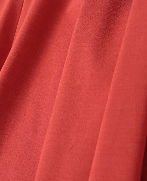 【l’heritage martinique/レリタージュ マルティニーク】リネンコットンストレッチワンピース 詳細画像 オレンジ 9