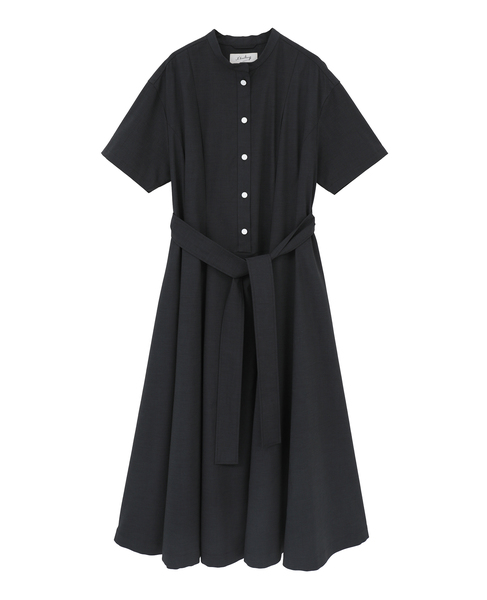 【l&rsquo;heritage martinique/レリタージュ マルティニーク】リネンコットンストレッチワンピース 詳細画像 ブラック 2