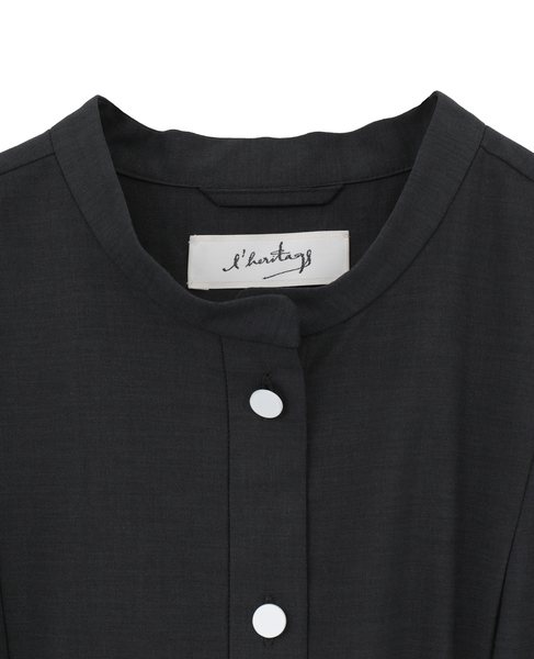 【l&rsquo;heritage martinique/レリタージュ マルティニーク】リネンコットンストレッチワンピース 詳細画像 ブラック 4