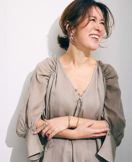 《コラボ》大草直子さん×martinique ラミーギャザースリーブワンピース