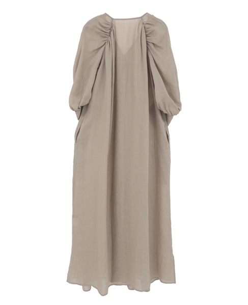 《コラボ》大草直子さん&times;martinique ラミーギャザースリーブワンピース 詳細画像 グレージュ 4