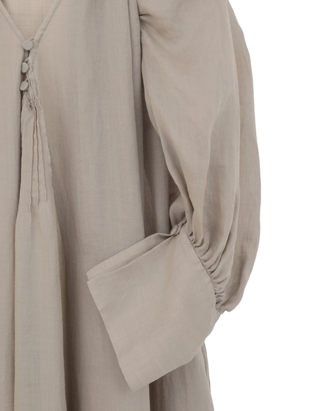 《コラボ》大草直子さん&times;martinique ラミーギャザースリーブワンピース 詳細画像 グレージュ 6